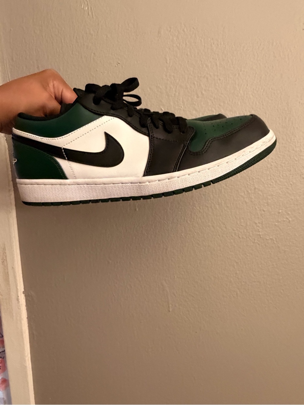 Nike Air Jordan 1 Low - Black, White & Dark Green
